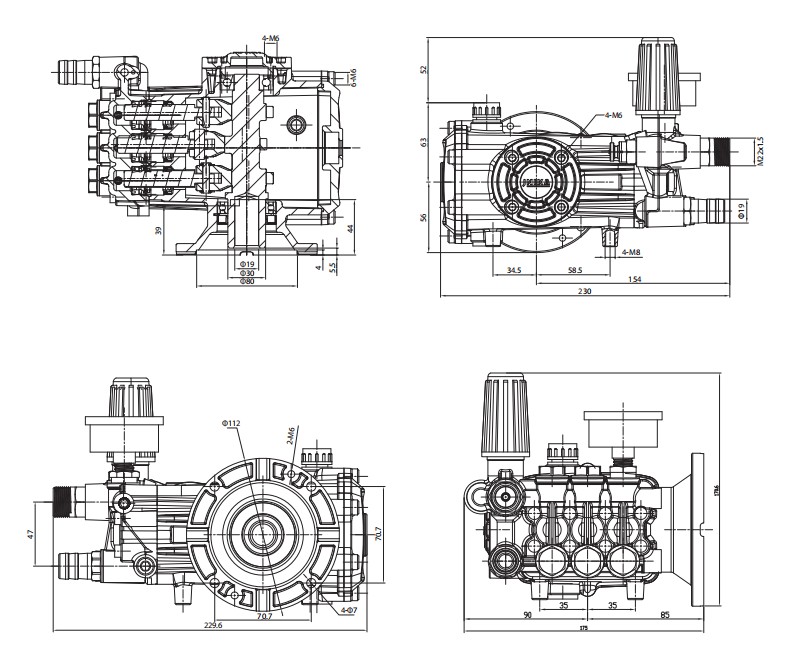 90bar high pressure pump with 7.5kw